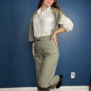 90s Vintage 2 piece Vest and Pleated Pants Set